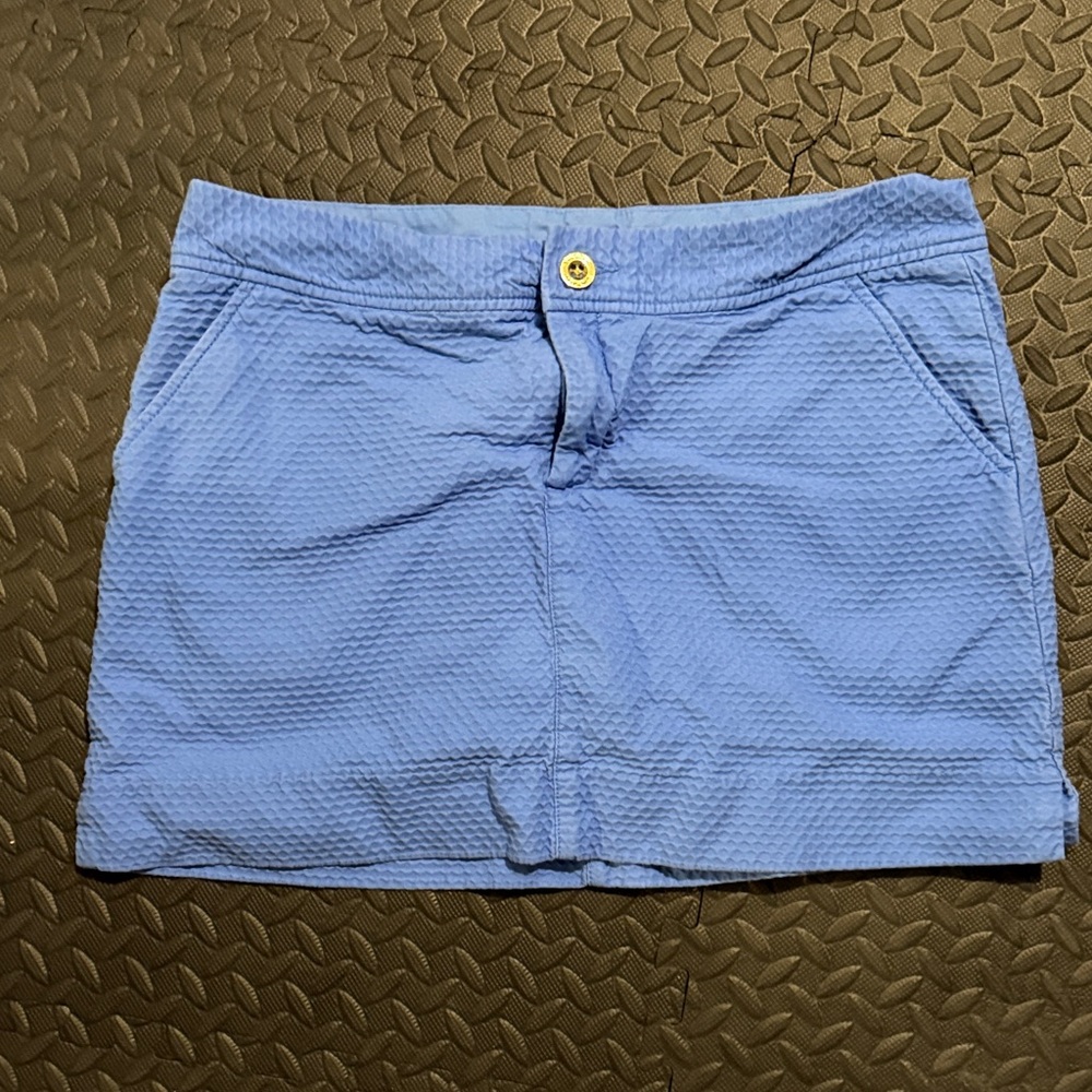 Lilly Pulitzer Periwinkle Textured Mini Skort